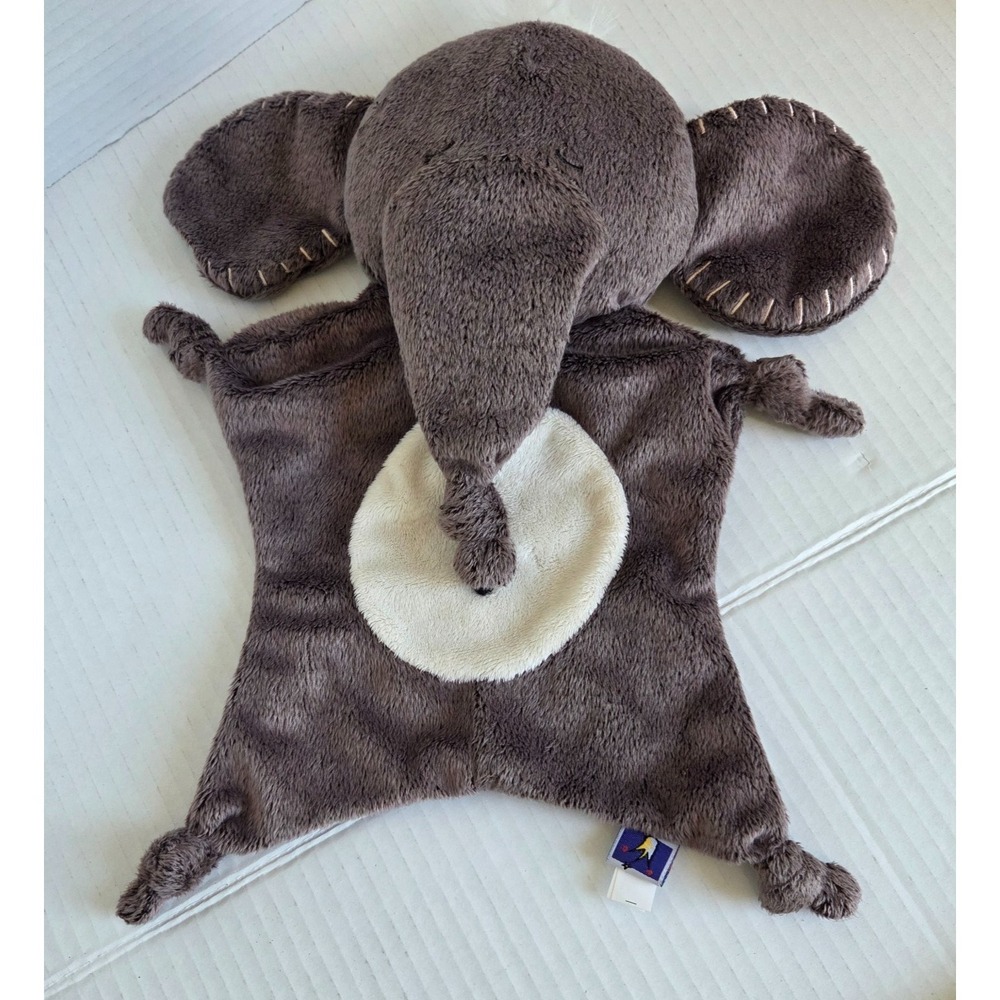 Manhattan Toy Company Elephant Ellie Lovey Security Blanket Stitched Ears 11"